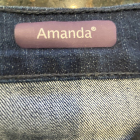 Gloria Vanderbilt Amanda Womens Denim Jeans Stretch Pockets Blue 14 - Picture 4 of 7